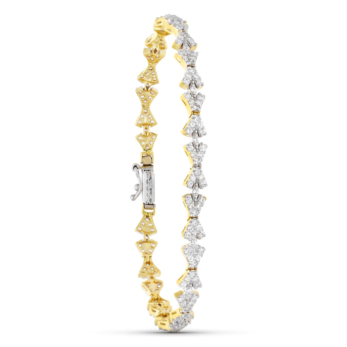 18K PULSERA ORO BICOLOR 19.5 CM