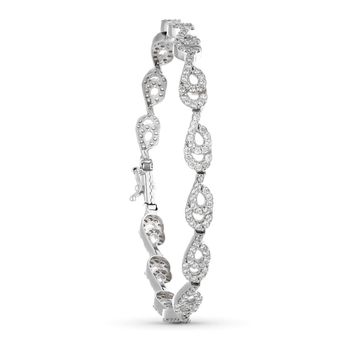 18K PULSERA ORO BLANCO CIRCONITA 19CM