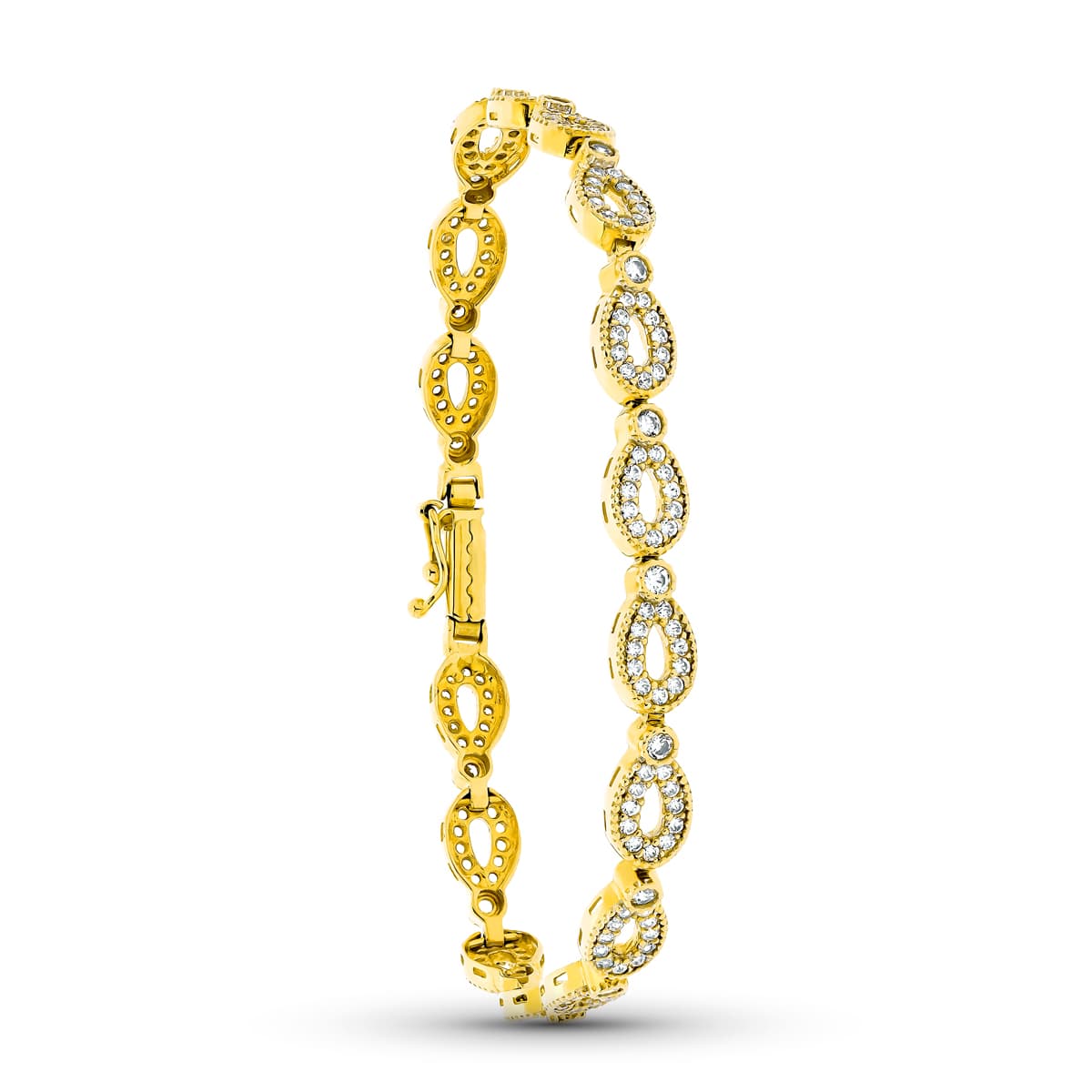 18K PULSERA ORO AMARILLO CIRCONITA 19CM