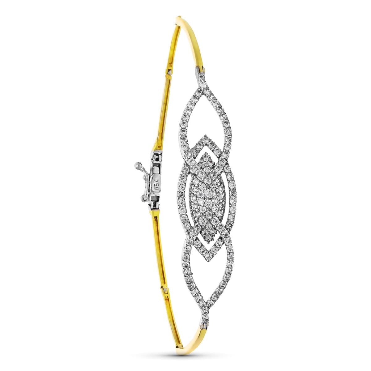 18K PULSERA ORO BICOLOR CIRCONITA MOTIVO