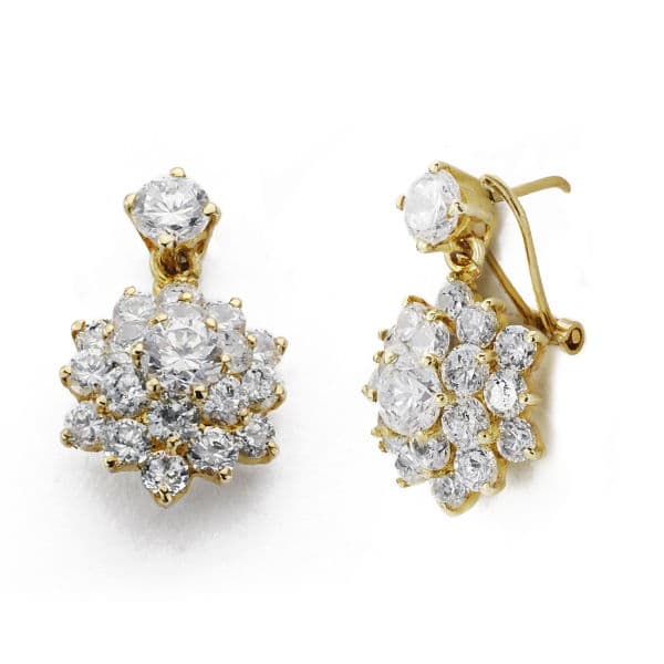 18K PENDIENTES CIRCONITA 20X13MM