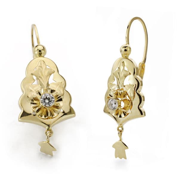 18K PENDIENTES ORO AMARILLO CUBANAS CIGARRON 25X12 MM CIERRE GANCHO