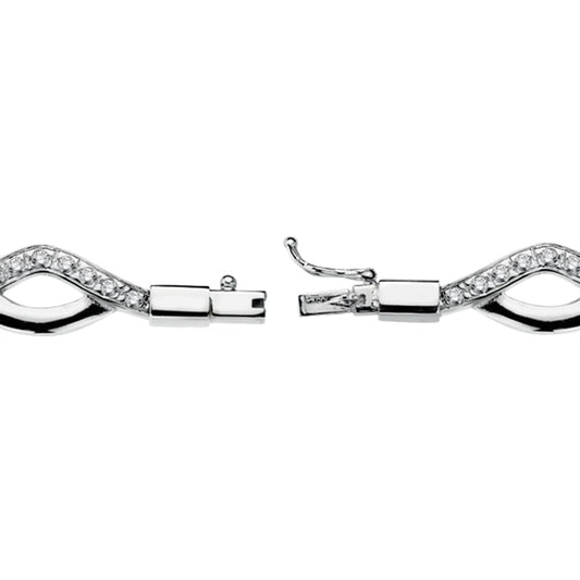 18K PULSERA ORO BLANCO CIRCONITA 18.5CM