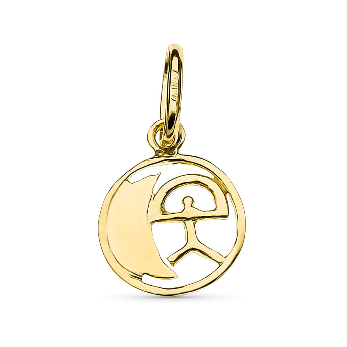18K COLGANTE AMULETO ORO AMARILLO INDALO. 11X8 MM