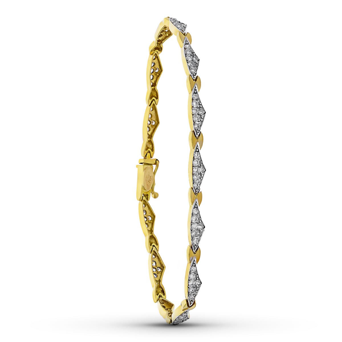 18K PULSERA ORO BICOLOR CIRCONITA BICOLOR
