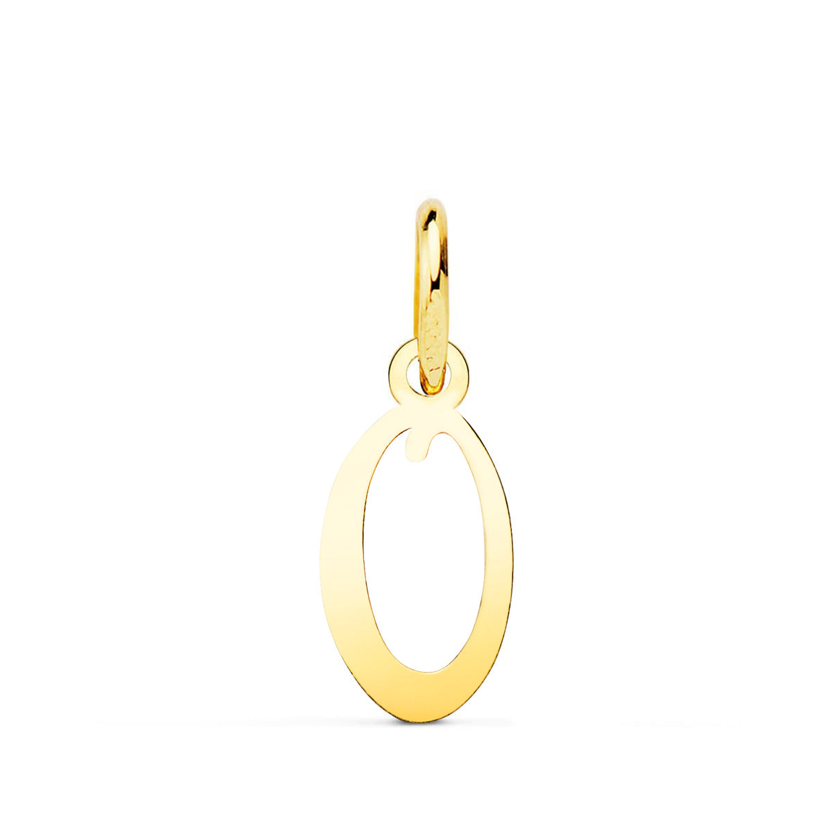 18K COLGANTE ORO AMARILLO LETRA " O " 12X6 MM