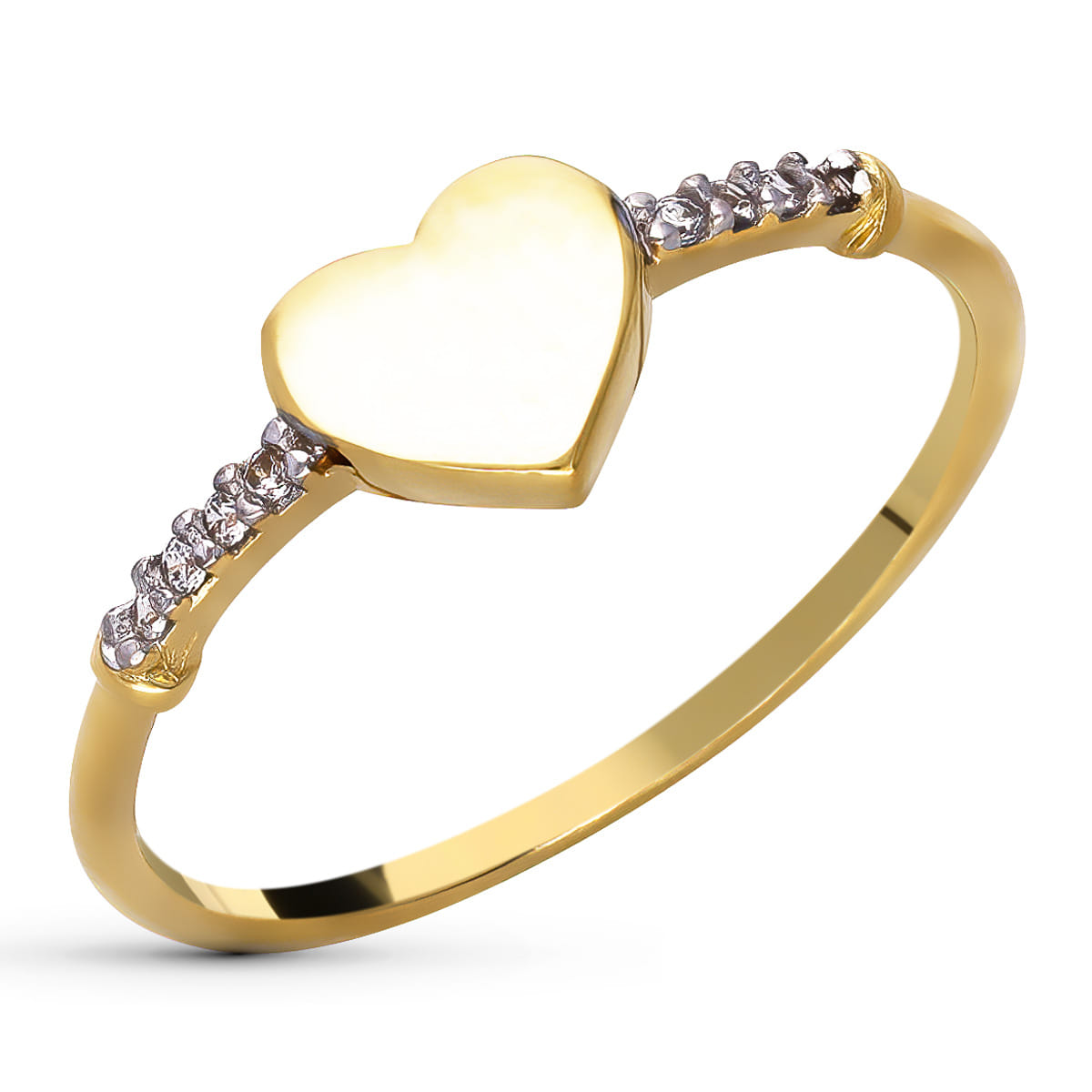 18K COLGANTE ORO AMARILLO CORAZON CIRCONITA 13X13 MM C. AMOR