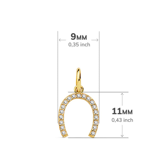 18K COLGANTE AMULETO ORO AMARILLO HERRADURA 11X9 MM