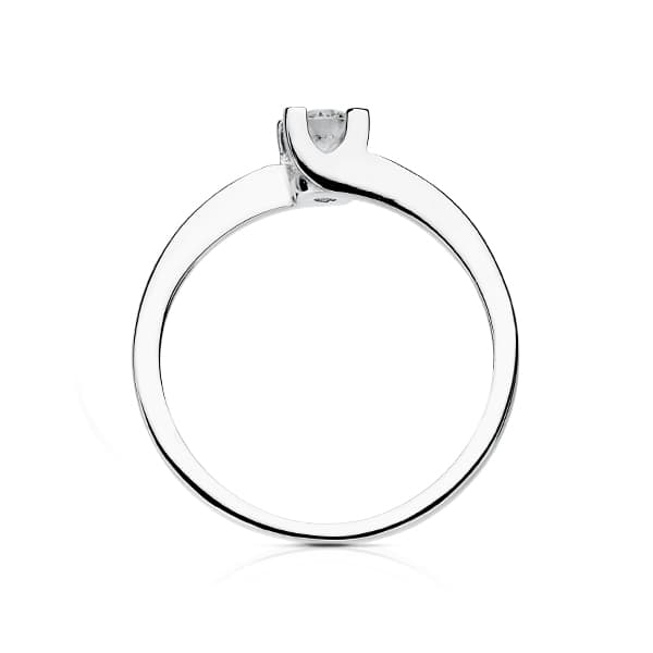 18K SOLITARIO DIAMANTE TALLA BRILLANTE ORO BLANCO 0.200 QTS. SI-H