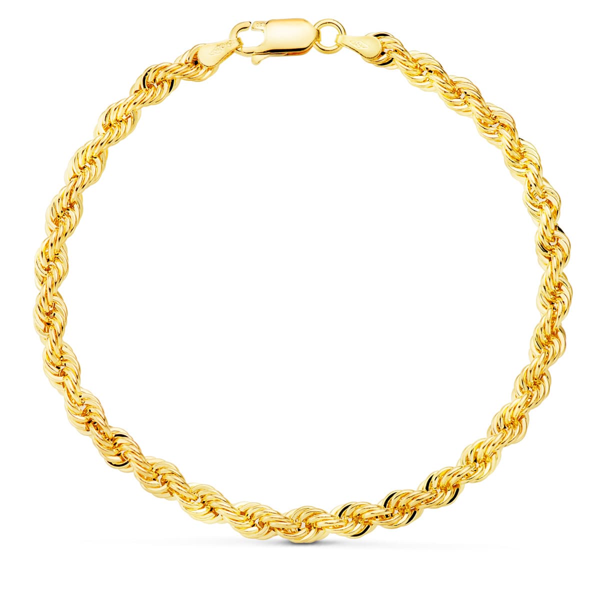 18K PULSERA ORO AMARILLO CORDON SALOMONICO. ANCHO 4,3 MM LARGO 19CM