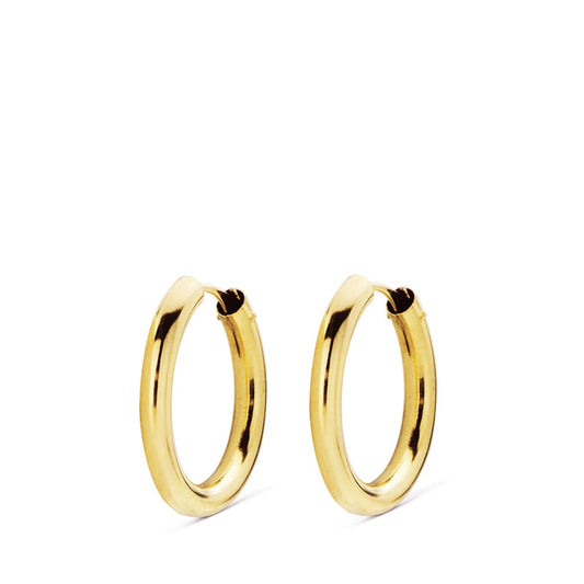 18K AROS ORO AMARILLO REDONDOS LISOS LIGEROS 18X2.5 MM