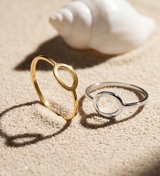 18K SORTIJA ORO BLANCO LISA MOTIVO OVAL 8X5 MM