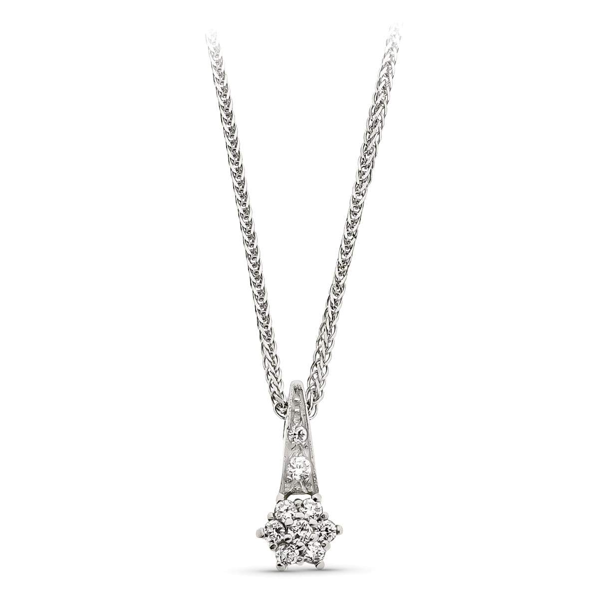 18K COLGANTE ORO BLANCO 9 CIRCONITAS