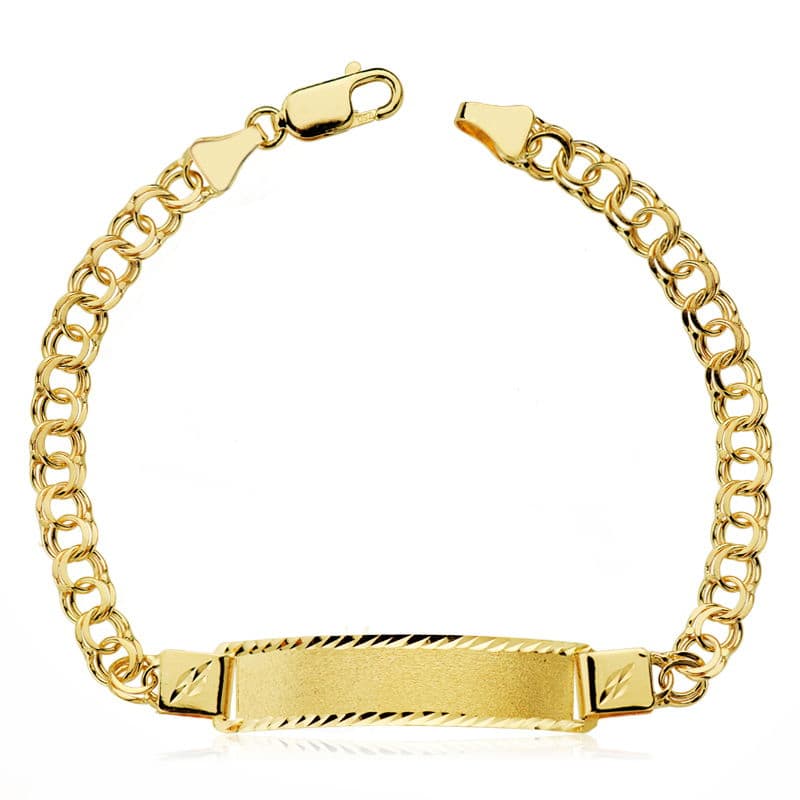 18K ESCLAVA ORO AMARILLO HUNGARA HUECA 21.5 CM