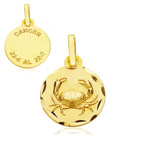 9K HOROSCOPO ORO AMARILLO 13 MM CANCER
