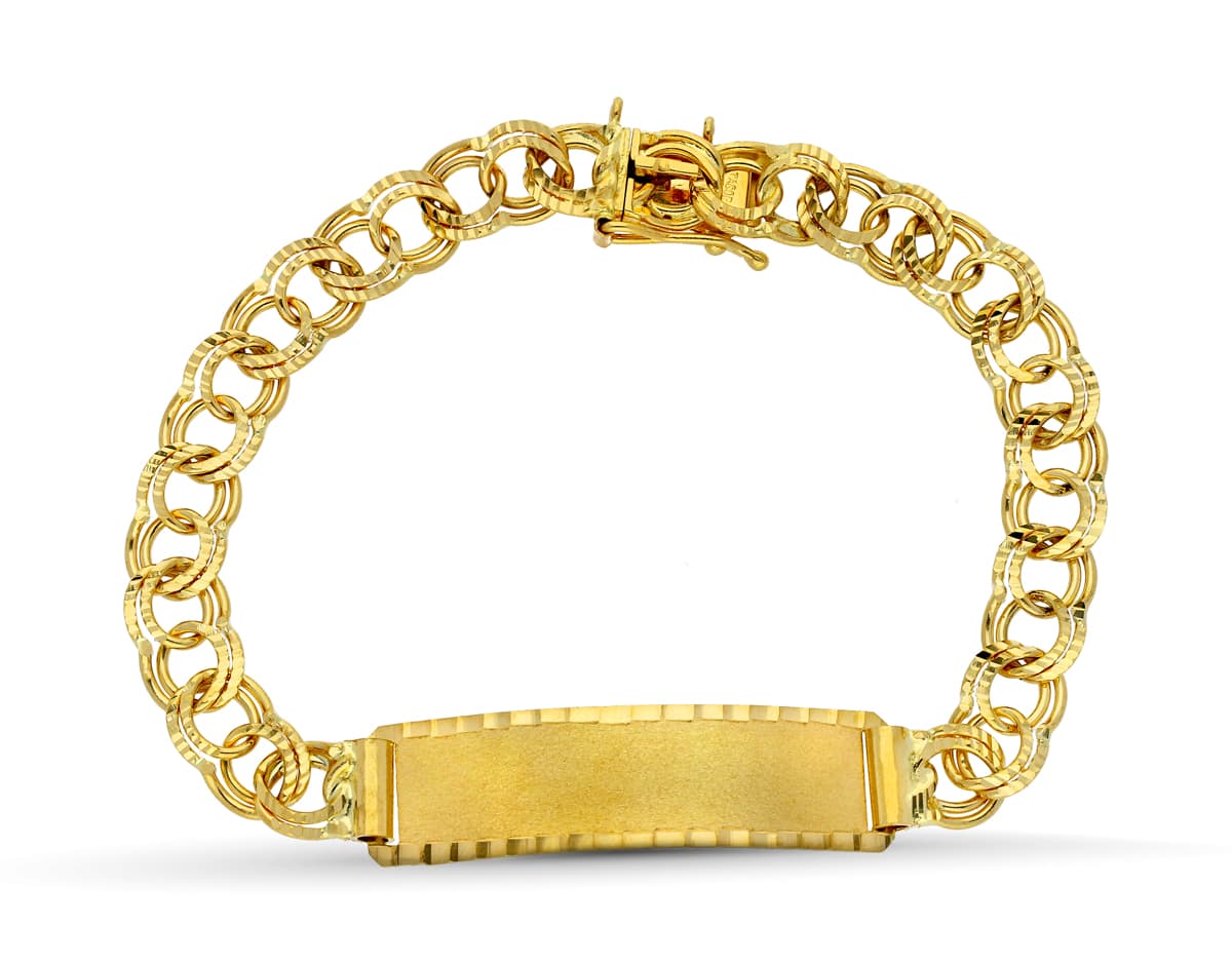 18K PULSERA ESCLAVA ORO AMARILLO HUNGARA 21CM 8 MM