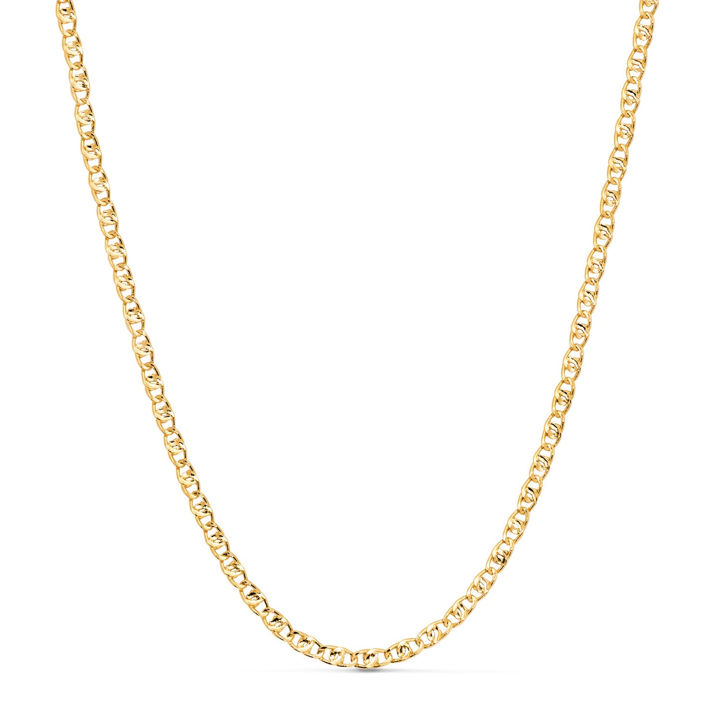 18K CADENA ORO AMARILLO TIPO ANCLA. LARGO: 50 CM. ANCHO: 2,8 MM. CIERRE REASA.