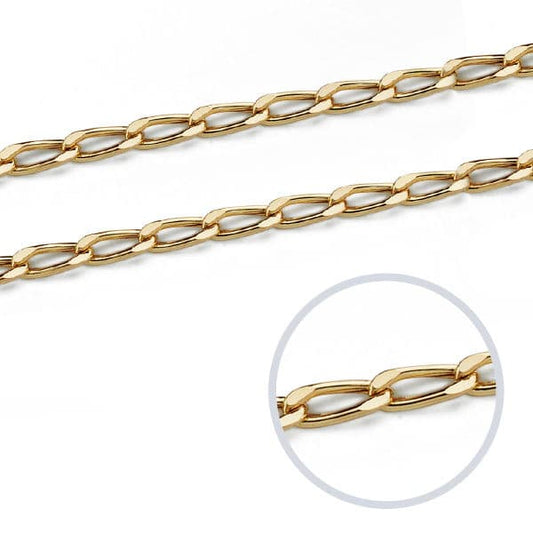 18K CADENA ORO AMARILLO BILBAO HUECA 60CM ANCHO 6 MM