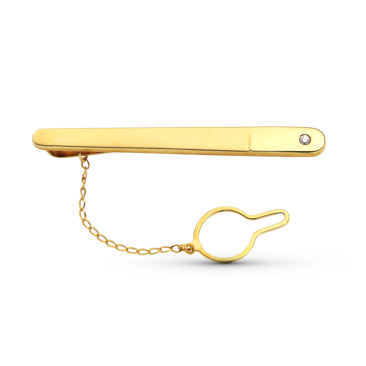 18K AGUJAS ORO AMARILLO CIRCONITA 58X6 MM