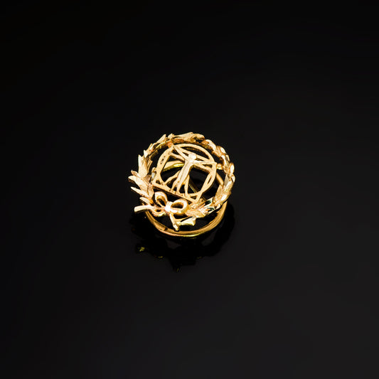 18K INSIGNIA ORO AMARILLO BELLAS ARTES. 15 X 14 MM