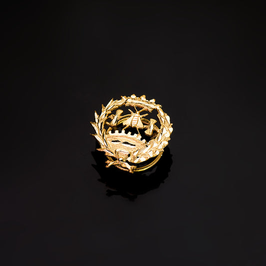 18K INSIGNIA ORO AMARILLO CIENCIAS ECONOMICAS 18 X 17 MM