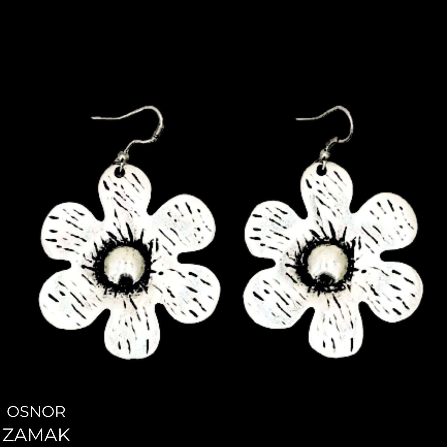 PENDIENTES ZAMAK FLOR