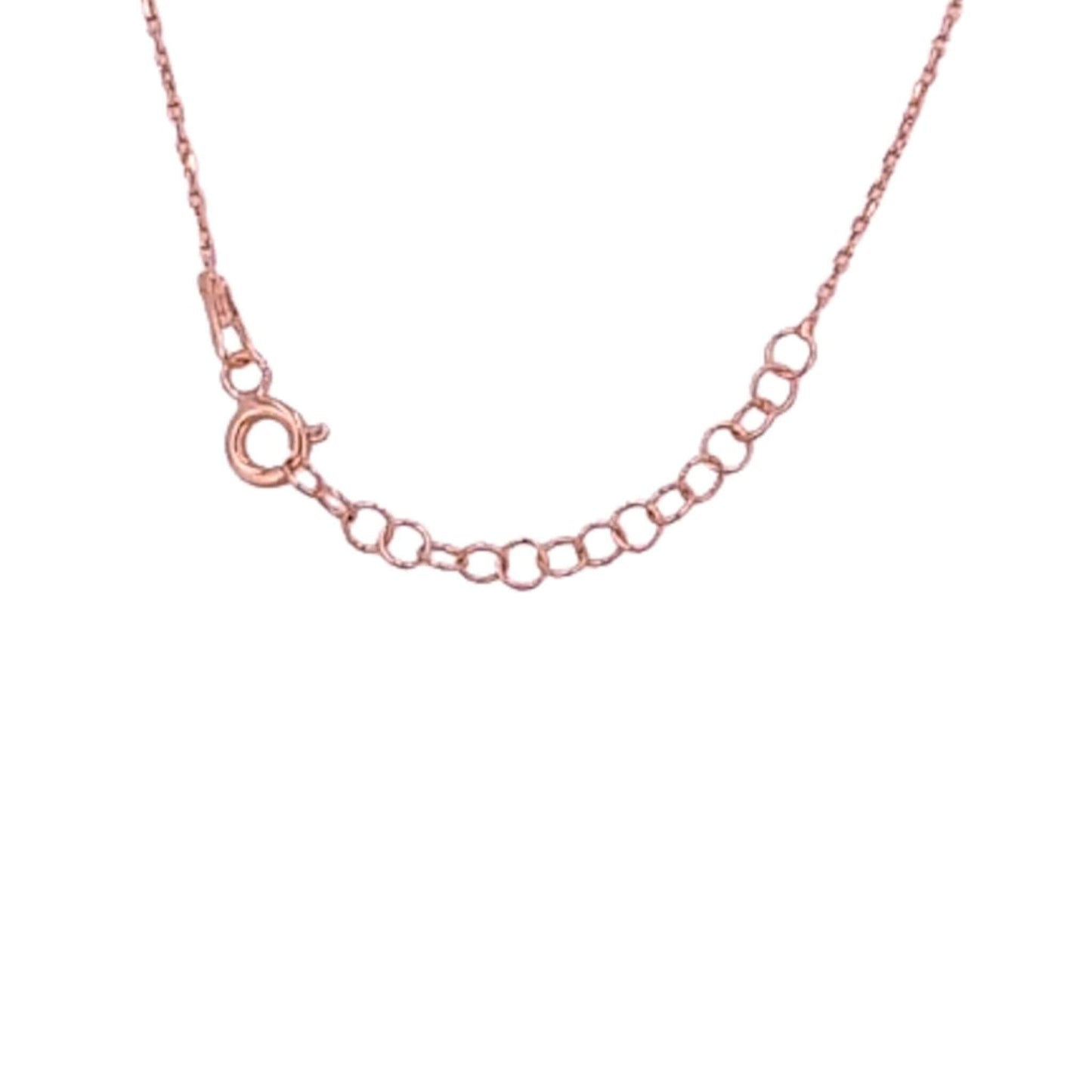 Cierre y alargador de la gargantilla de plata rosa- joyeria osnor