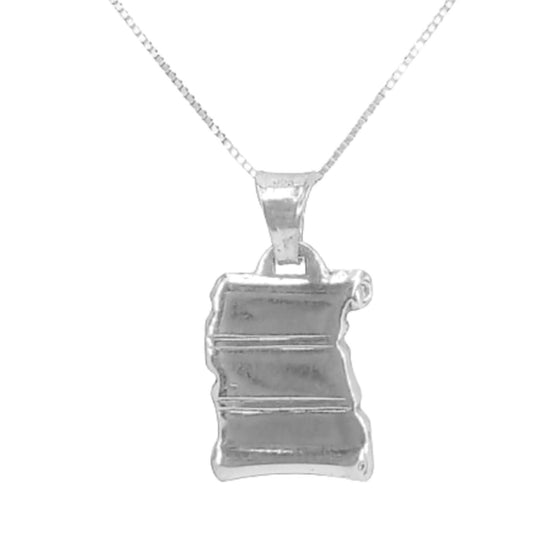 SILVER PLATED PENDANT WITH SMOOTH, SHINY SILVER FINISH