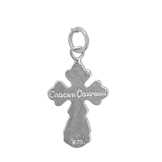 SILVER CROSS WITH SHINE-PLATED FINISH