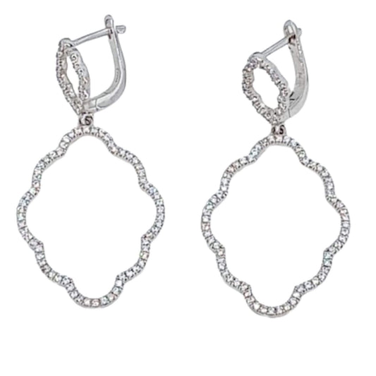 SILVER EARRINGS WITH RHODIUM FINISH AND ZIRCONIAS