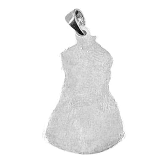 VIRGIN OF EL ROCIO SILHOUETTE MEDAL SILVER PLATED FINISH