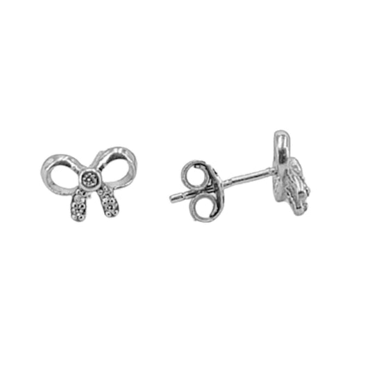 SILVER EARRINGS WITH RHODIUM FINISH AND ZIRCONIAS