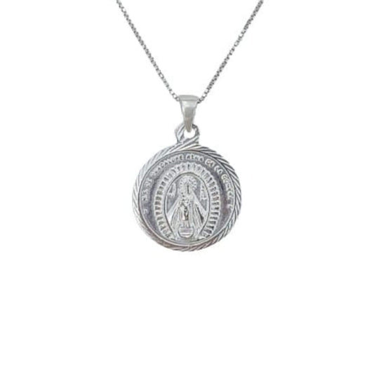 VIRGIN OF GUADALUPE MEDAL SILVER PLATED