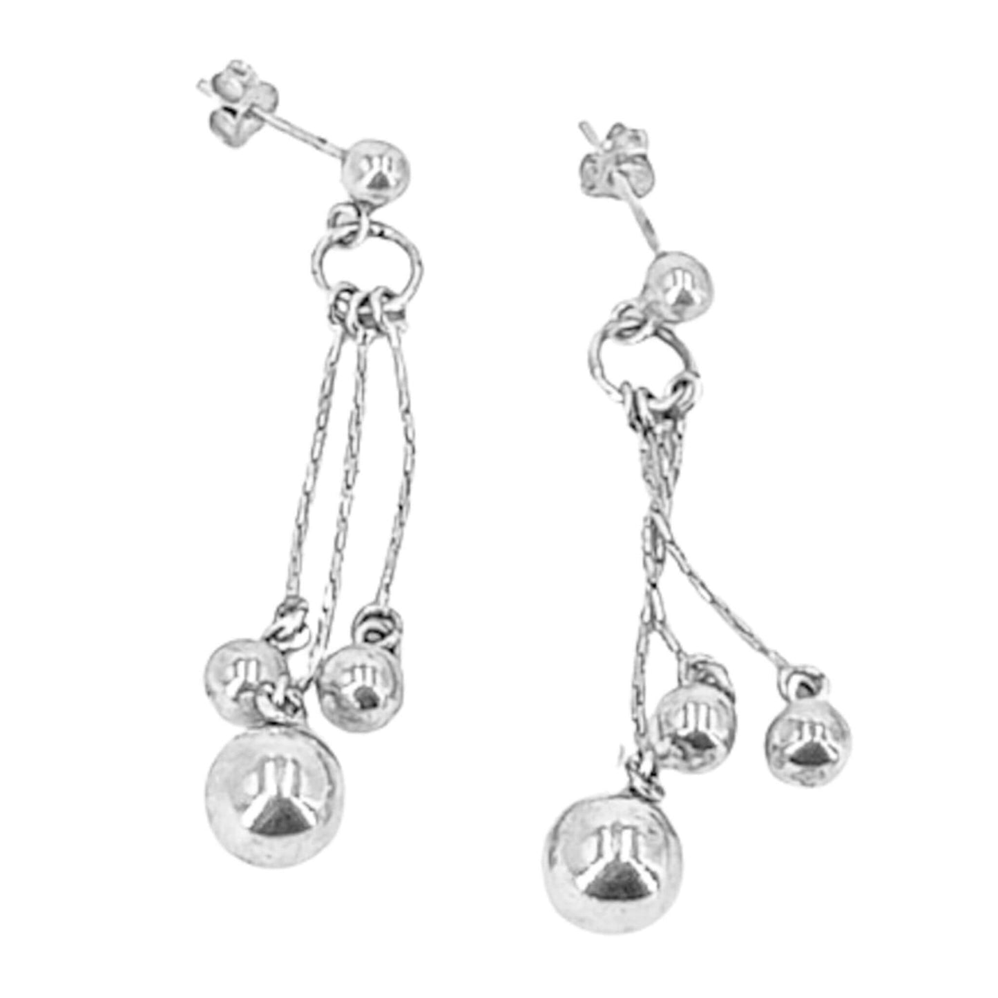 PENDIENTES PLATA ACABADO EN PLATEADO CIERRE PRESION