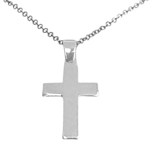 SILVER CROSS WITH SMOOTH, SHINE SILVER FINISH