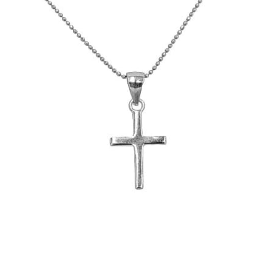 SILVER CROSS WITH SMOOTH RHODIUM FINISH
