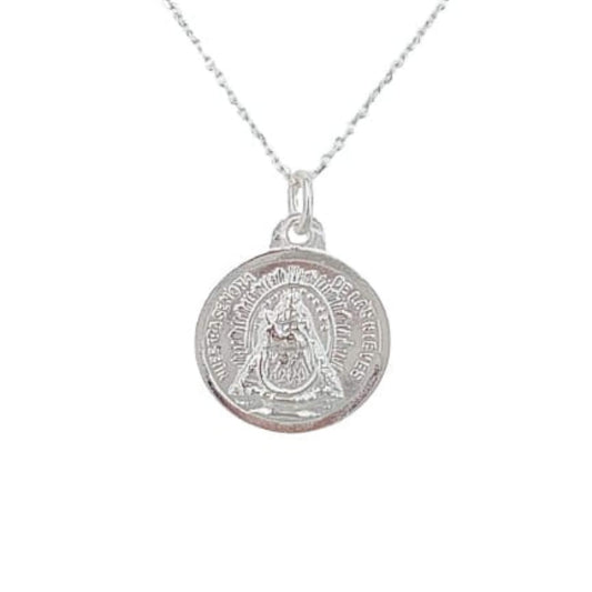 VIRGIN OF THE SNOWS MEDAL SILVER PLATED