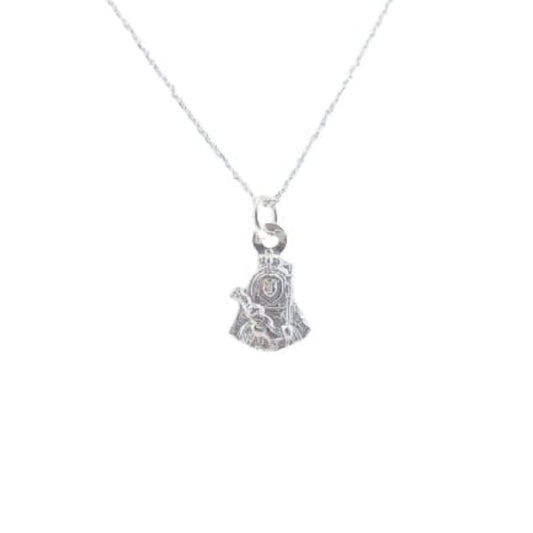 VIRGIN OF CANDELARIA SILHOUETTE MEDAL, SILVER PLATED FINISH