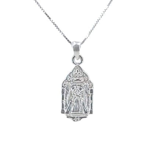 VIRGIN OF HELP SILHOUETTE MEDAL SILVER PLATED