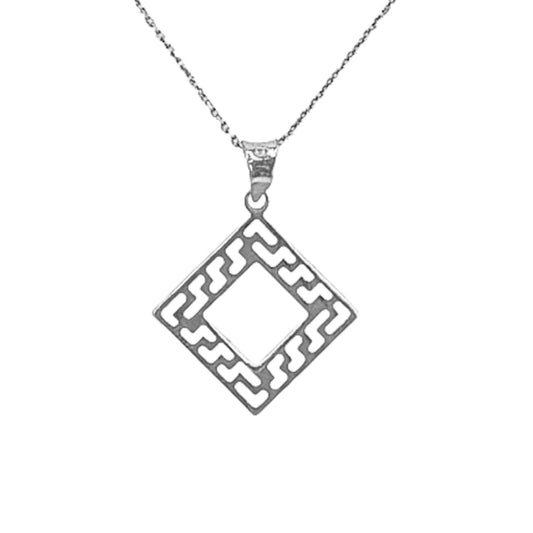 SILVER PENDANT WITH SMOOTH, SHINE SILVER FINISH