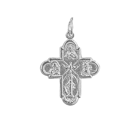 SILVER CROSS, SILVER FINISH, RELIEF, SHINE