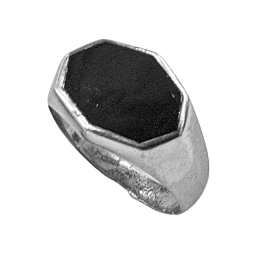 SILVER SEAL FINISHED IN RHODIUM AND ONYX