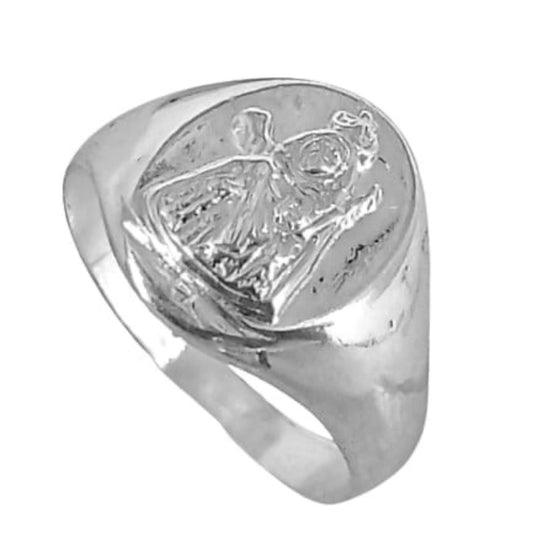 VIRGIN OF CANDELARIA SEAL SILVER PLATED RELIEF