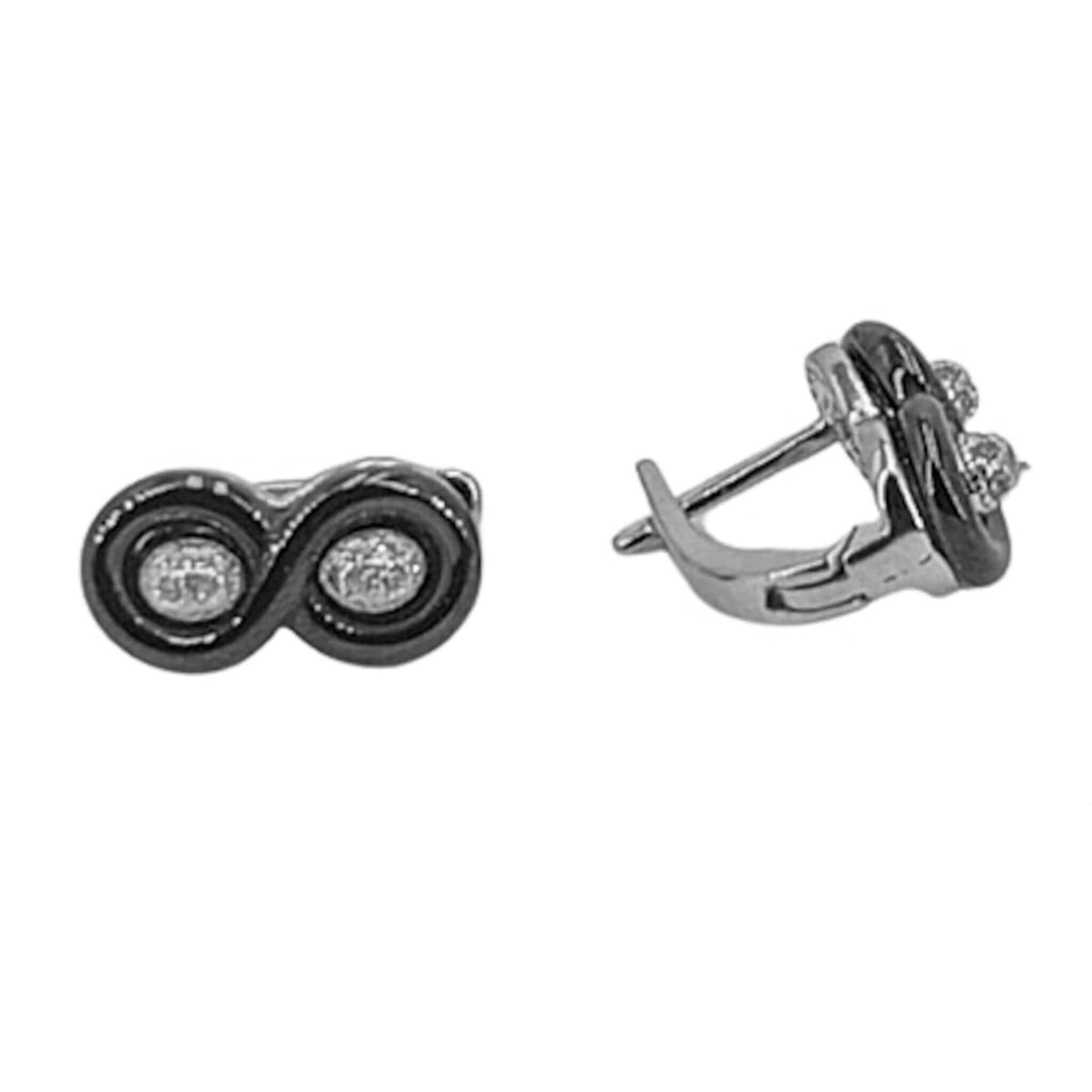 SET RING NECKLACE EARRINGS SILVER CERAMIC RHODIUM FINISH