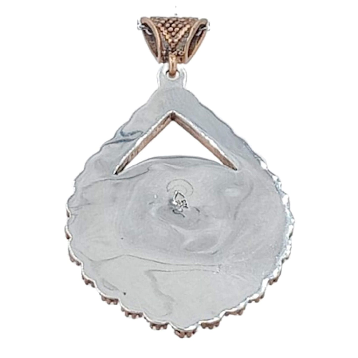 COLGANTE PLATA BRONCE ACABADO PLATEADO PIEDRAS NAURALES CIRCONITAS