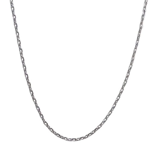 SILVER CHAIN RHODIUM FINISH 45CM