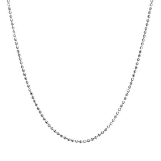 SILVER CHAIN RHODIUM FINISH 40CM