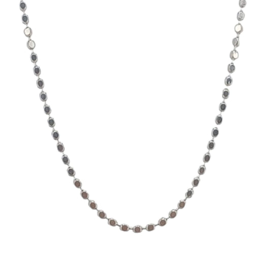 SILVER CHAIN WITH SILVER FINISH 45CM