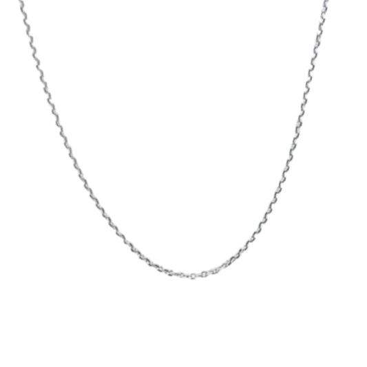 SILVER CHAIN WITH SILVER FINISH 50CM