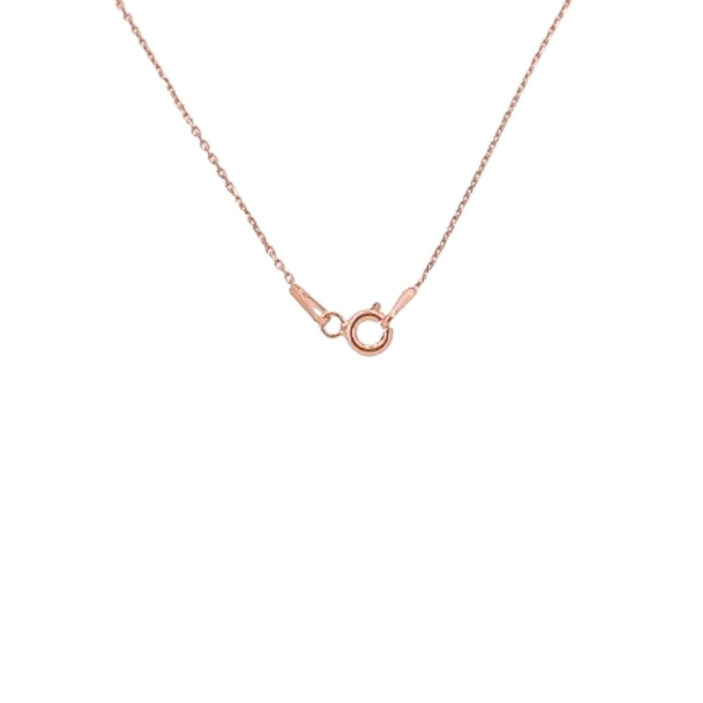 COLLAR ANGEL PLATA ACABADO ROSA CIRCONITAS NEGRAS